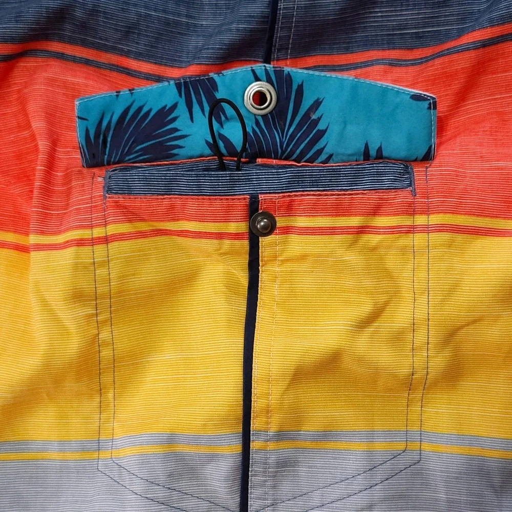 NEW Rip Curl State Park 3.0 Board Shorts Size 38 Striped Tillys Swim Surf